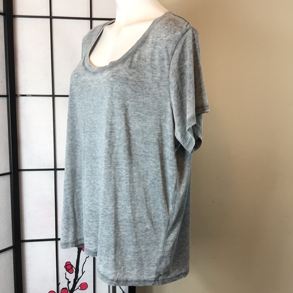 🐲💙 Barefoot Dreams Malibu Collection Burnout Scoop Neck Tee - Picture 4 of 9